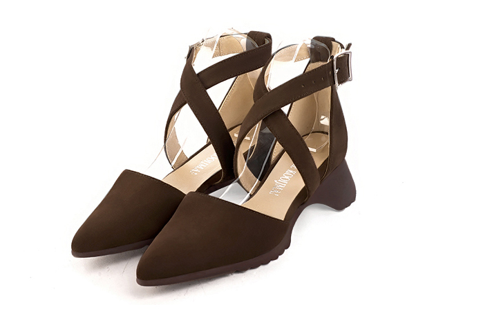 marron ébène dress shoes for women - Florence KOOIJMAN